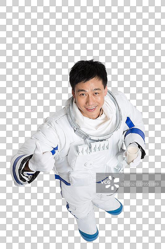 棚拍中年男宇航员图片素材
