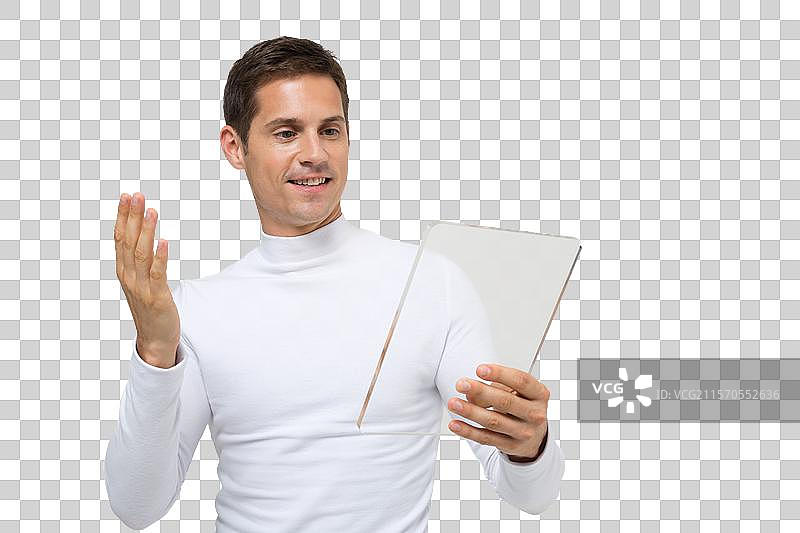 棚拍高科技研究人员使用平板电脑图片素材