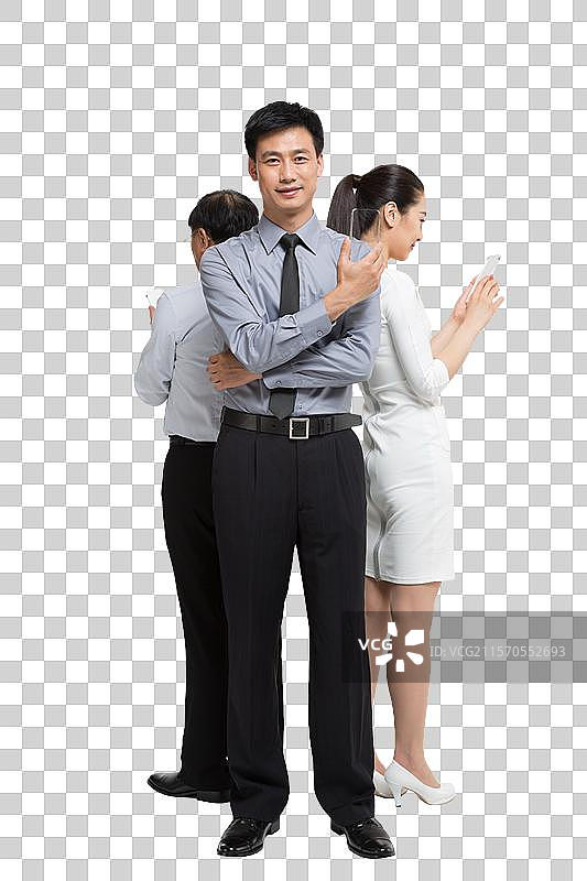 棚拍科技商务人士使用智能手机图片素材