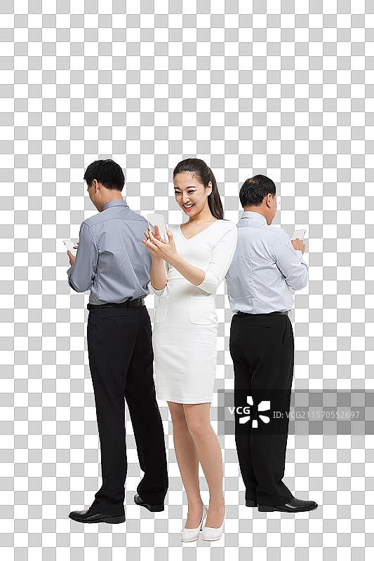 棚拍科技商务人士使用智能手机图片素材