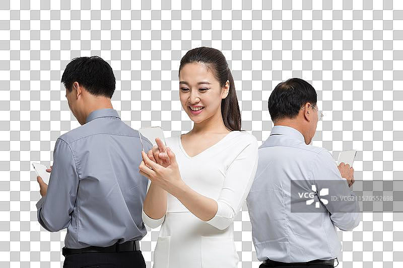 棚拍科技商务人士使用智能手机图片素材