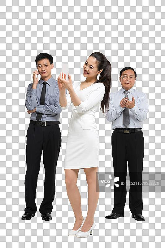 棚拍科技商务人士使用智能手机图片素材