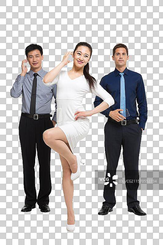 棚拍科技商务人士使用智能手机图片素材