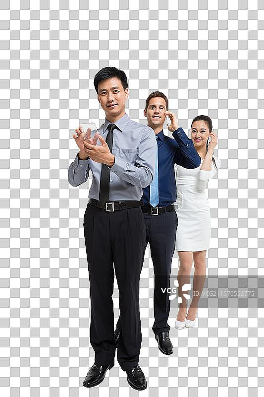 棚拍科技商务人士使用智能手机图片素材