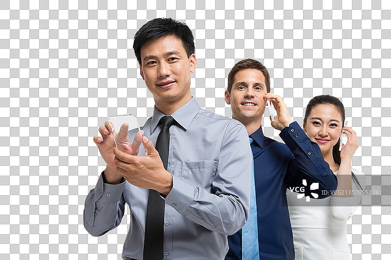 棚拍科技商务人士使用智能手机图片素材