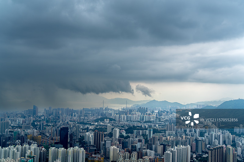 黑云压城香港黄大仙区图片素材
