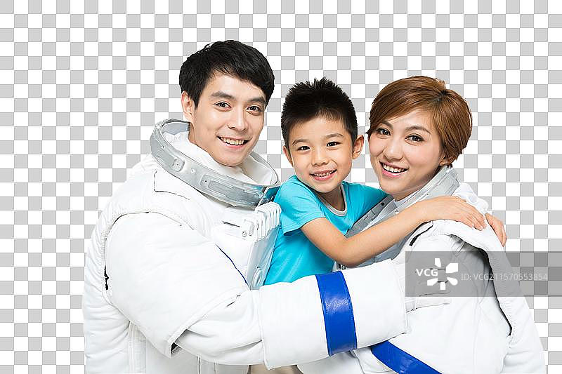 棚拍宇航员和小男孩图片素材