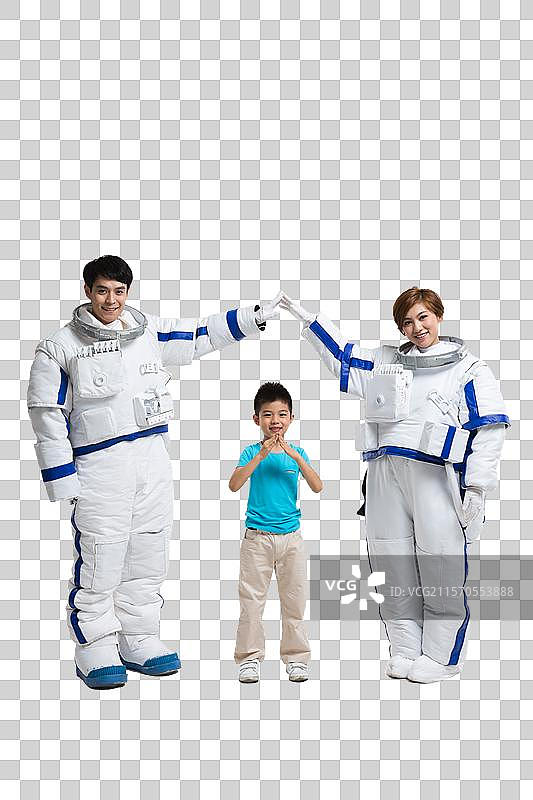 棚拍宇航员和小男孩图片素材