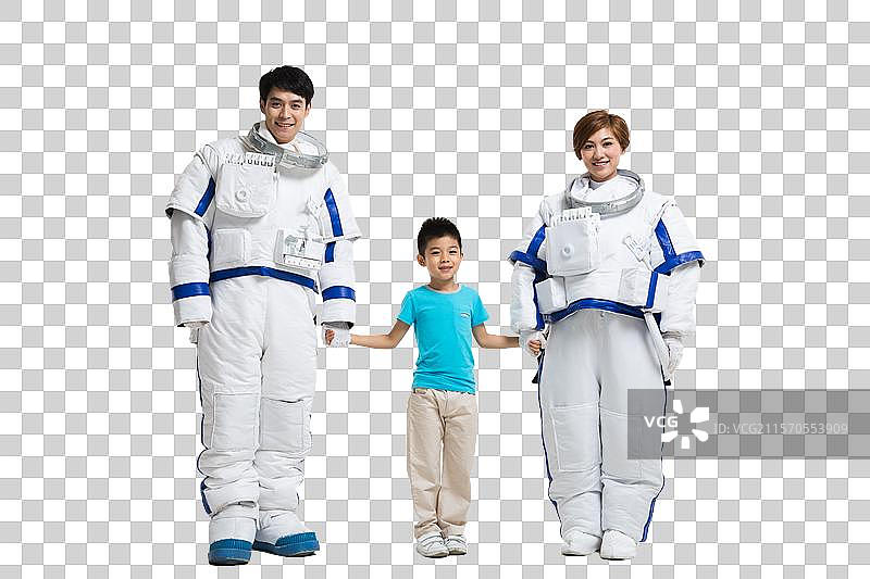 棚拍宇航员和小男孩图片素材