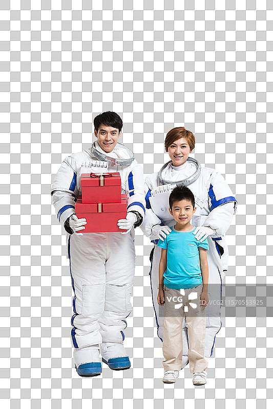 棚拍宇航员和小男孩图片素材