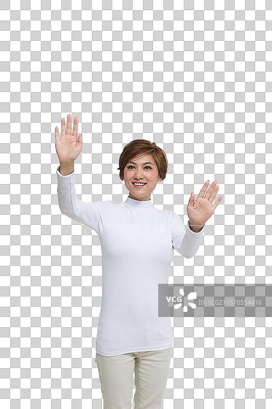 棚拍青年女人科技生活图片素材