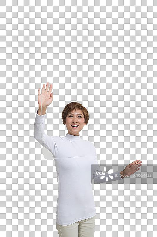 棚拍青年女人科技生活图片素材