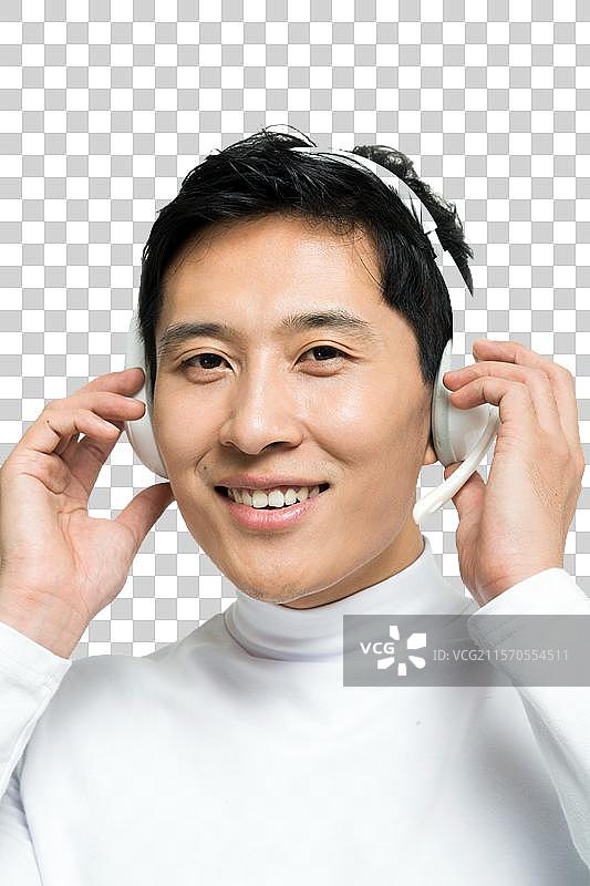 棚拍青年男人科技生活图片素材