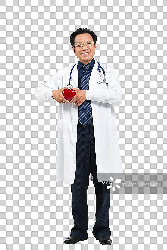 棚拍老年男医生图片素材