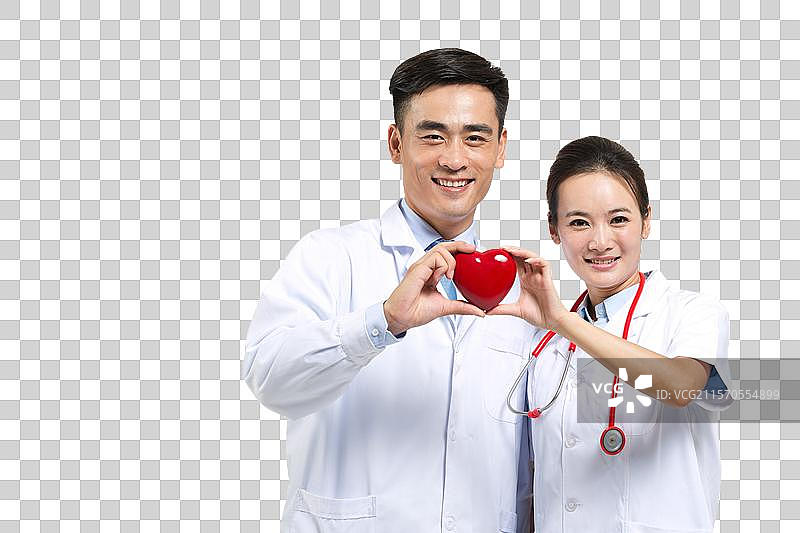 棚拍年轻男女医生图片素材