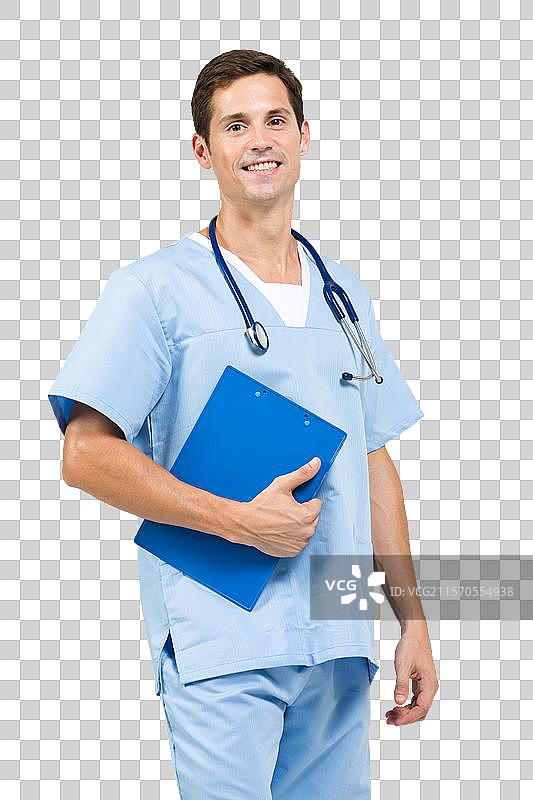 棚拍手术室外籍男医生图片素材