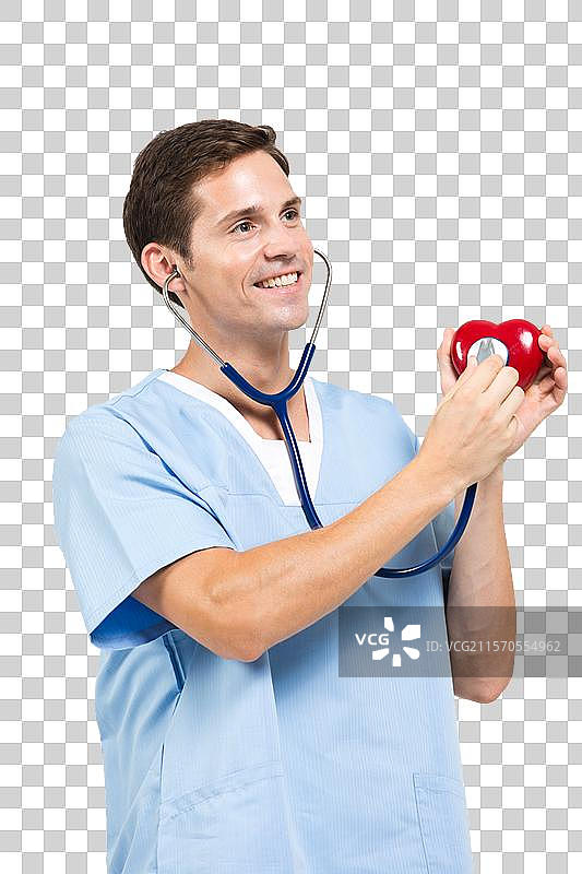 棚拍手术室外籍男医生图片素材