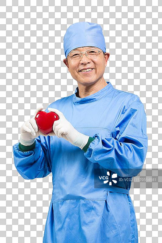 棚拍手术室老年男医生图片素材