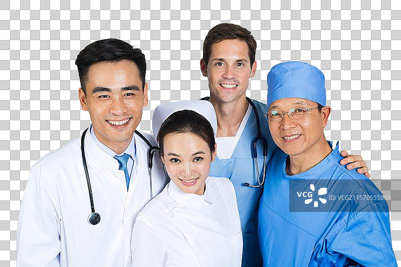 棚拍医护团队图片素材