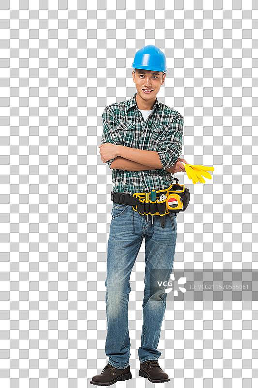 年轻的建筑工人图片素材