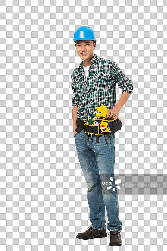 年轻的建筑工人图片素材