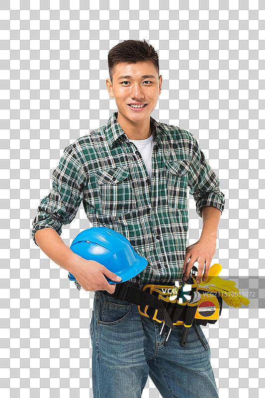 年轻的建筑工人图片素材