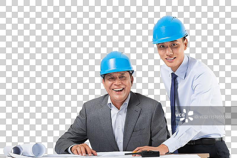 建筑设计团队研究图纸图片素材