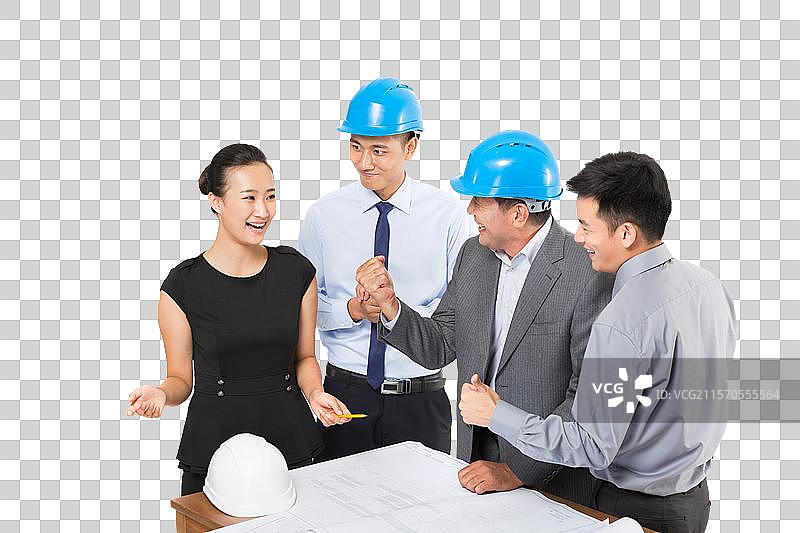 建筑设计团队研究图纸图片素材