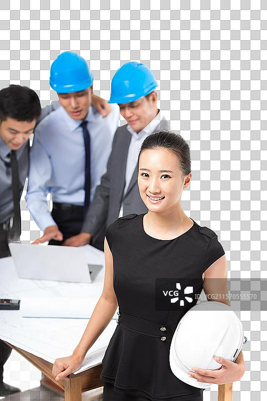 建筑设计团队研究图纸图片素材