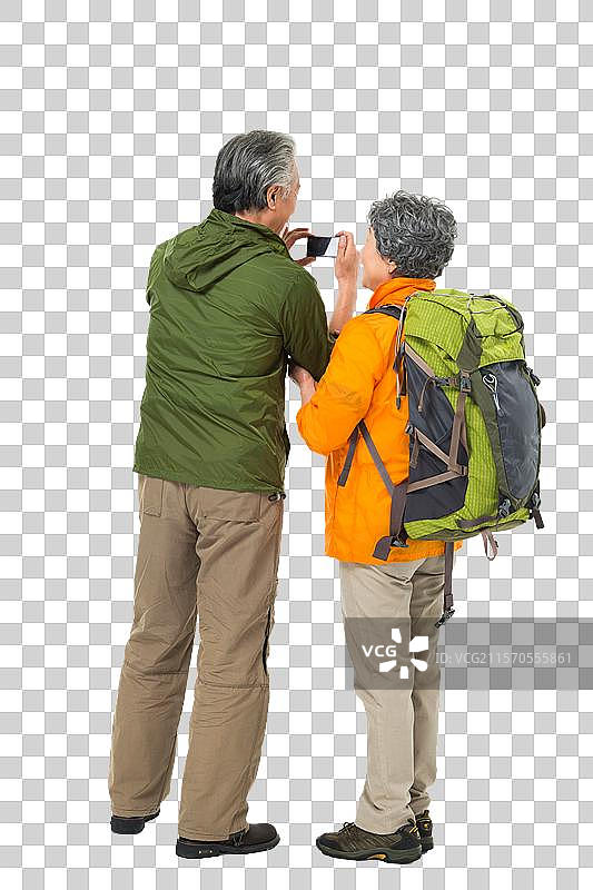 老年夫妇户外郊游图片素材