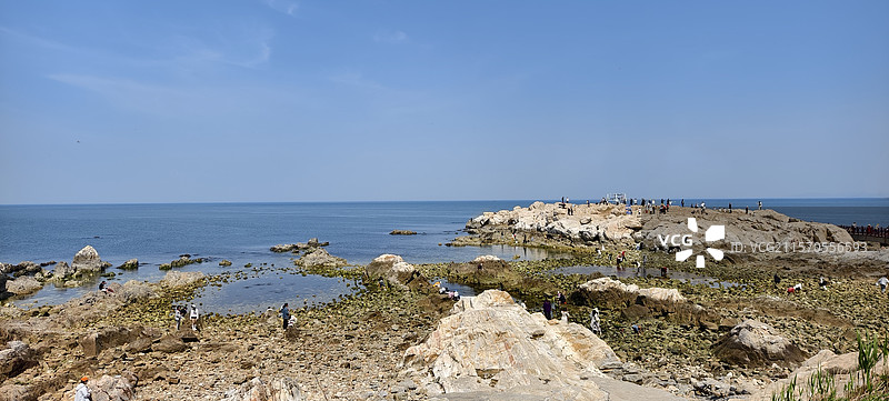 烟台养马岛环岛游，獐岛图片素材