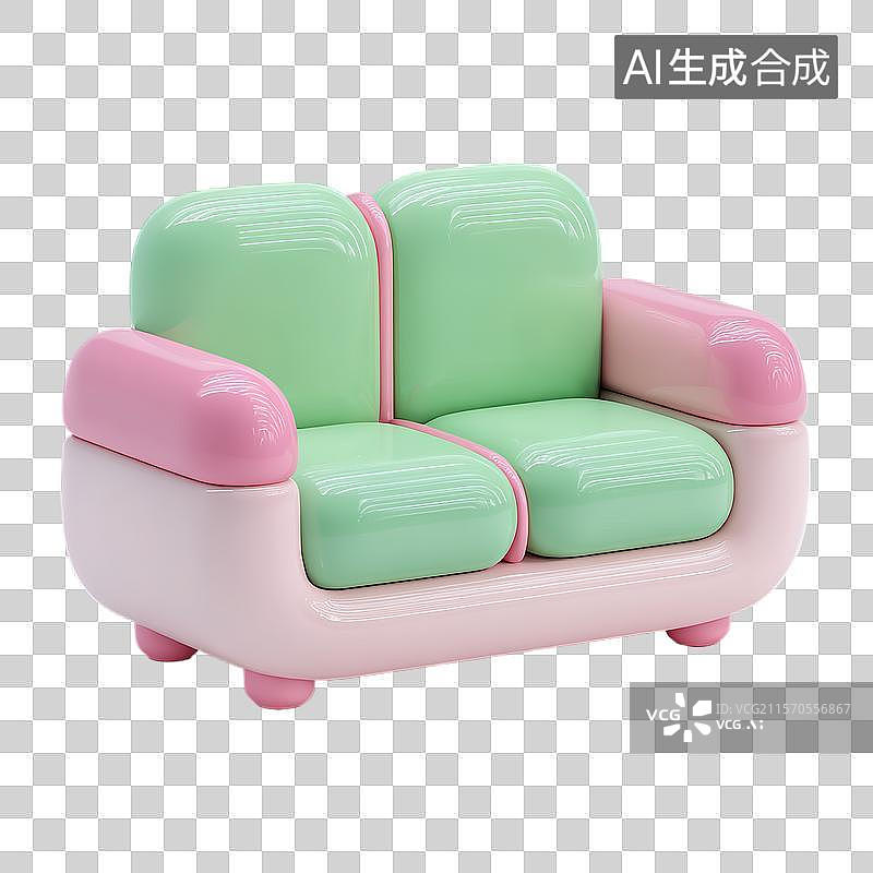 【AI数字艺术】双人沙发图片素材