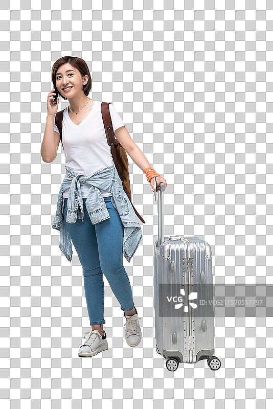 年轻女子去旅行图片素材