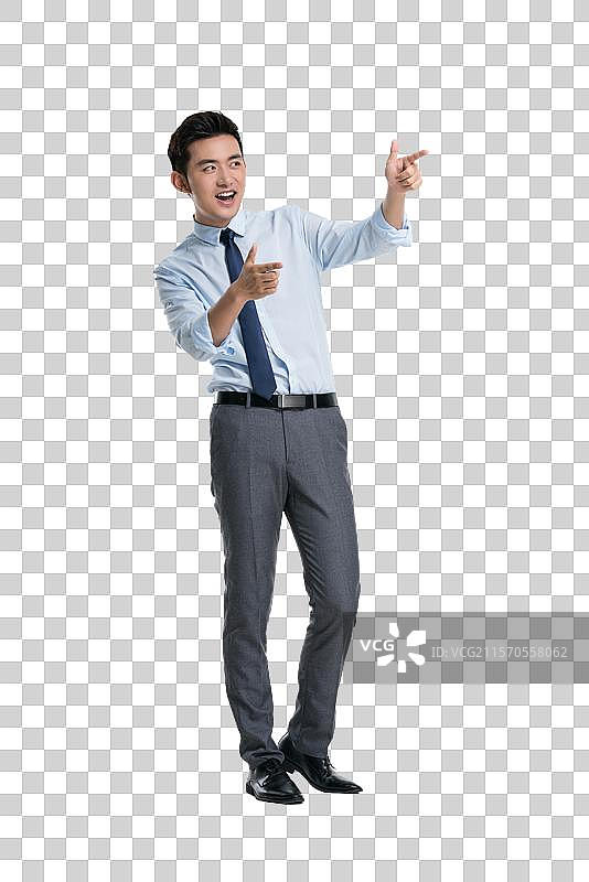 年轻商务人士做手势图片素材