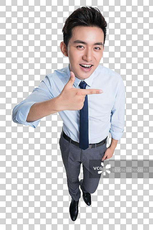 年轻商务人士做手势图片素材