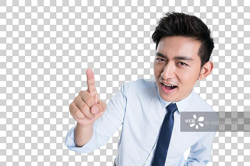 年轻商务人士指图片素材