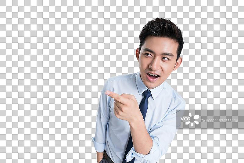 年轻商务人士指图片素材