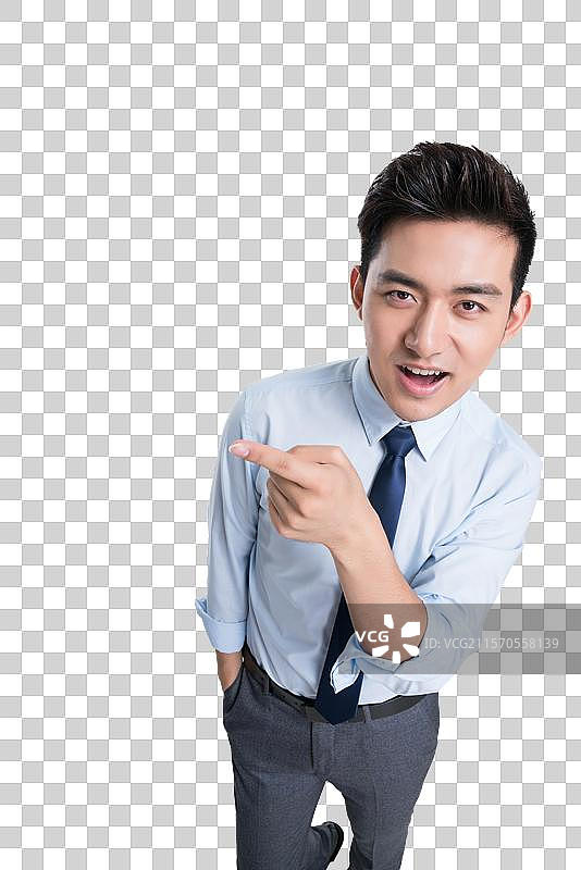 年轻商务人士指图片素材