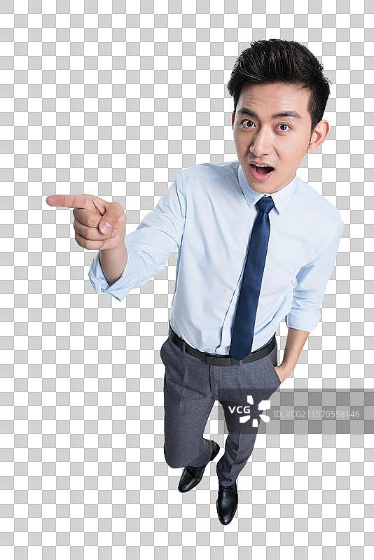 年轻商务人士指图片素材