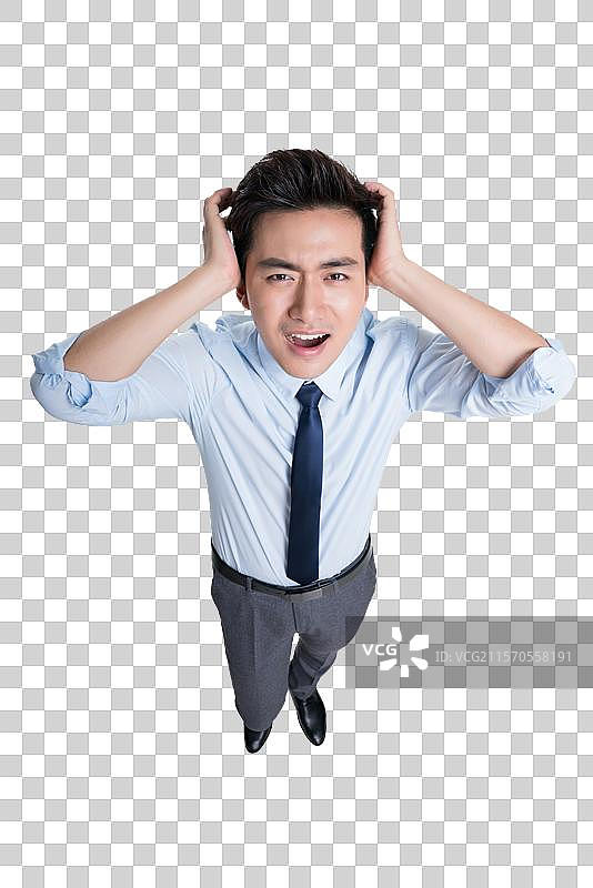 年轻商务人士夸张表情图片素材