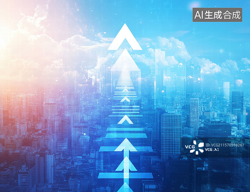 【AI数字艺术】通天阶梯图片素材