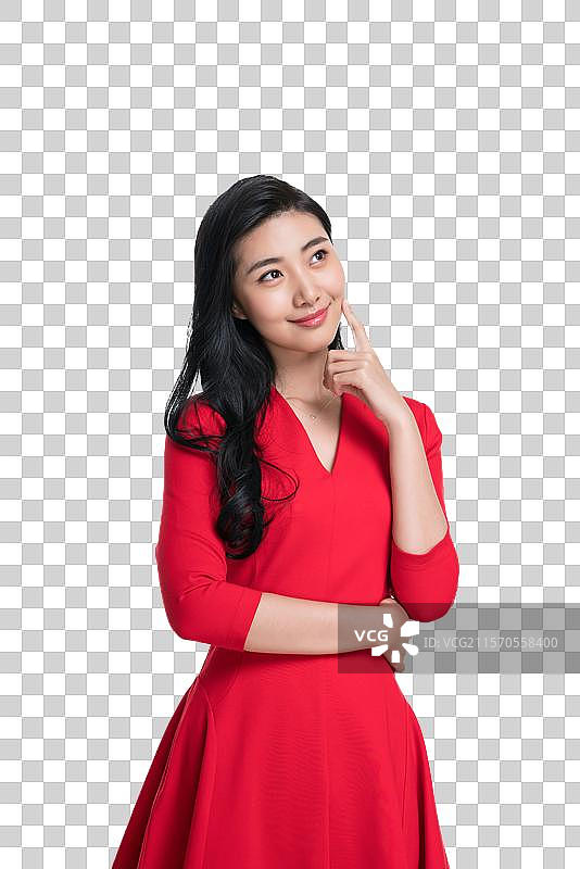 年轻女人做手势图片素材