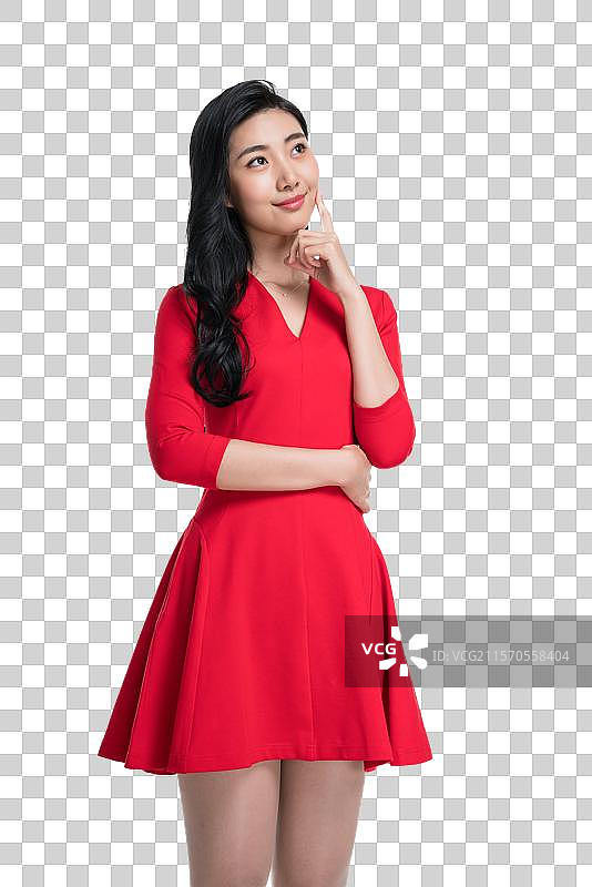 年轻女人做手势图片素材