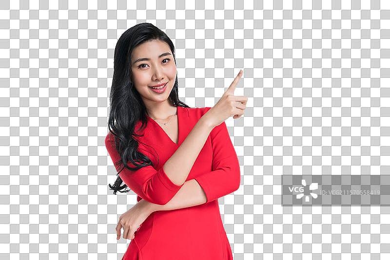 年轻女人做手势图片素材