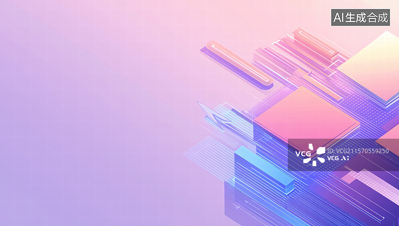 【AI数字艺术】光影交错的梦幻空间图片素材