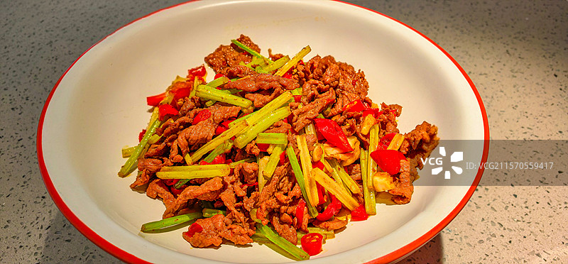 小炒黄牛肉图片素材