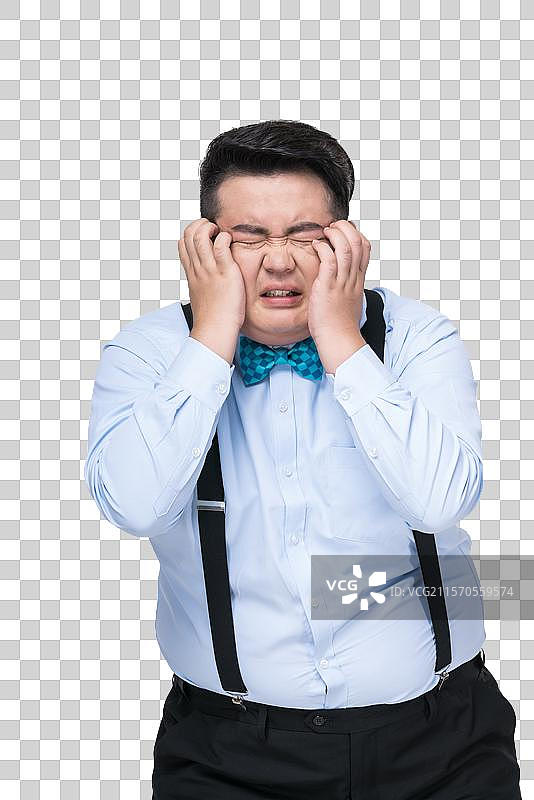 肥胖的青年男子图片素材