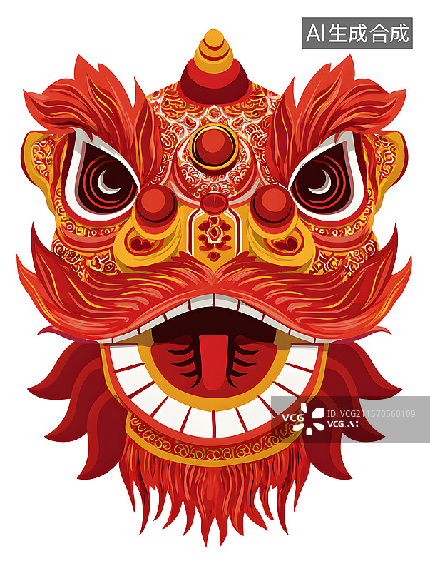 【AI数字艺术】舞狮图片素材