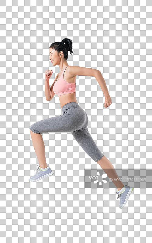 年轻女子跑步图片素材