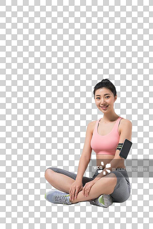 健身的青年女子图片素材